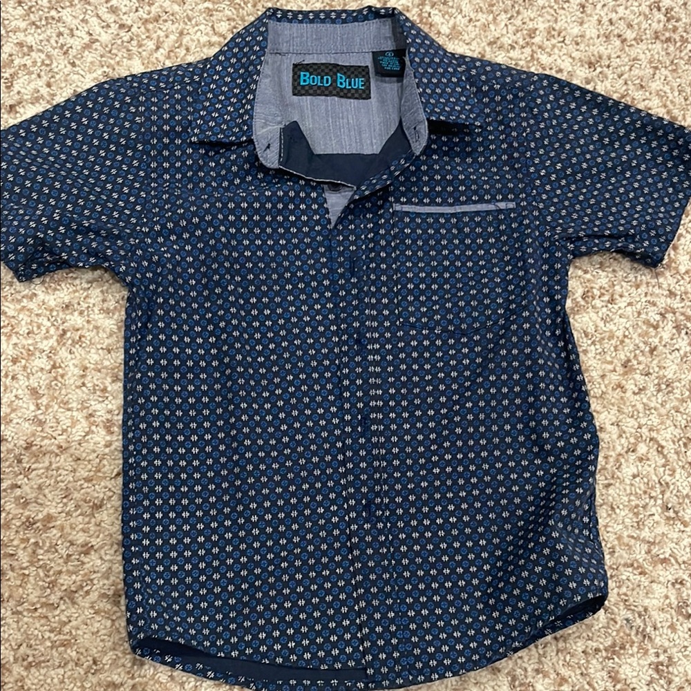Kids Button Down Shirt - Navy